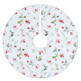 Saia Para Árvore De Natal De Poliéster Camisa Botânica de inverno