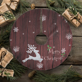 Saia Para Árvore De Natal De Poliéster Camisa de Árvore de Natal Vermelha