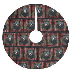 Saia Para Árvore De Natal De Poliéster Camisa de árvore do Urso Negro, Norte majestoso