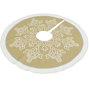 Saia Para Árvore De Natal De Poliéster Camisa de Árvore Flocos de Neve Feriados