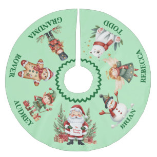Saia Para Árvore De Natal De Poliéster Camisa de Natal bonita com nomes