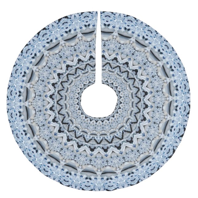 Saia Para Árvore De Natal De Poliéster Camisa de Natal de Férias Azul (Frente)