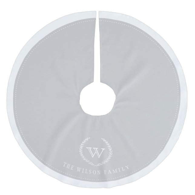 Saia Para Árvore De Natal De Poliéster Camisa de Natal do Monograma Personalizada (Frente)