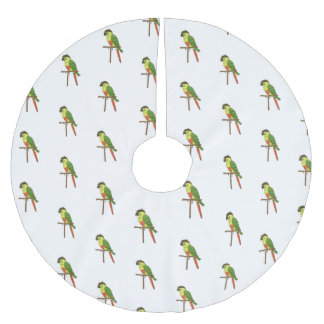 Saia Para Árvore De Natal De Poliéster Camisa de Natal "Green Chee Conure"