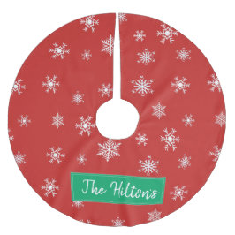 Saia Para Árvore De Natal De Poliéster Camisa de Natal Personalizada com Floco de Neve Ve