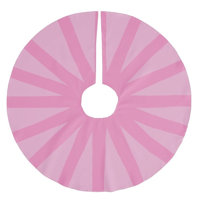 Saia Para Árvore De Natal De Poliéster Camisa de Natal Rosa Rosa Moderna (Frente)