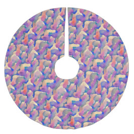 Saia Para Árvore De Natal De Poliéster Camisa de Padrão de Aquarela