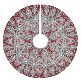 Saia Para Árvore De Natal De Poliéster Camisa decorativa vermelha