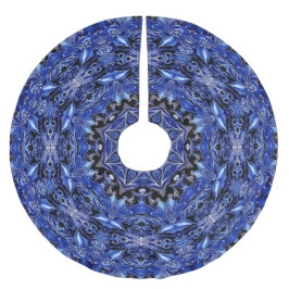 Saia Para Árvore De Natal De Poliéster Camisa Decortiva Azul