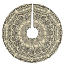 Saia Para Árvore De Natal De Poliéster Camisa Decortiva Dourada