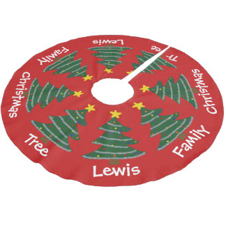 Saia Para Árvore De Natal De Poliéster Camisa - Personalizada com Árvores