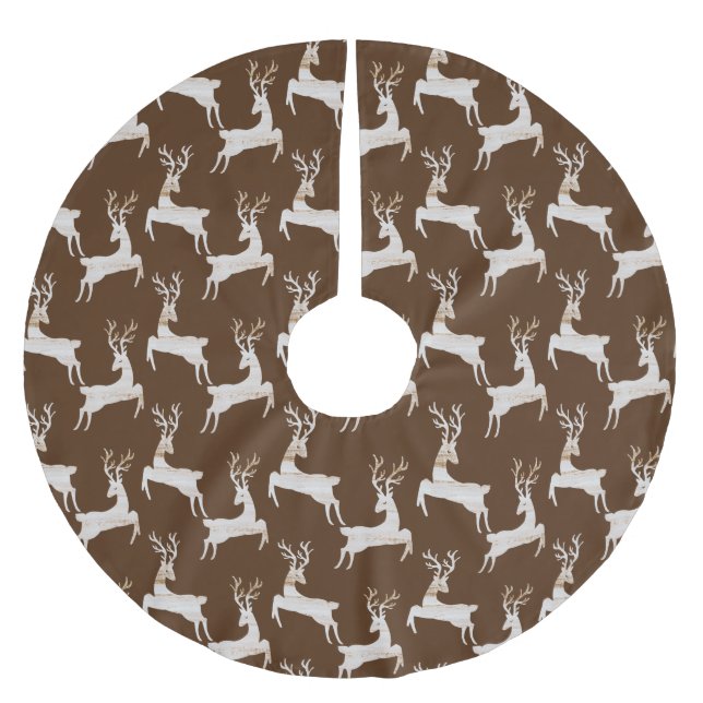 Saia Para Árvore De Natal De Poliéster Camisa Rústica De Cerveja (Frente)