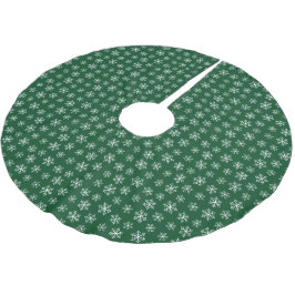 Saia Para Árvore De Natal De Poliéster Camisa verde de árvore em floco de neve