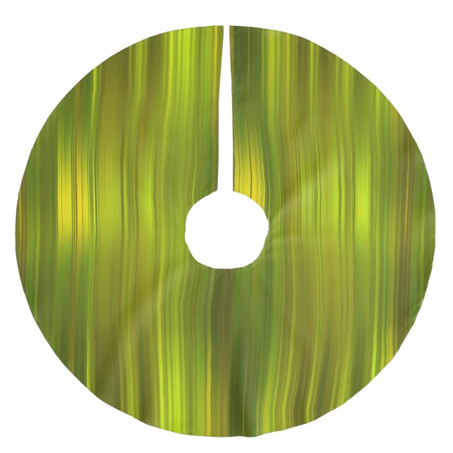 Saia Para Árvore De Natal De Poliéster Camisa verde-riscada (Frente)