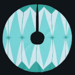 Saia Para Árvore De Natal De Poliéster Camisas de Diamantes Geométricos e Estrelas<br><div class="desc">Este Diamantes Geométricos e Starbursts A Camisa de Natal (grande impressão) tem todo o charme gatinho de algo que é gatinho e encantador. O design inspirado na safra apresenta um fundo azul-pavão mod com azul-claro, hexágonos alongados, em camadas com diamantes-turquesa e estrelas azuis de pavão. É um caleidoscópio de bondade...</div>