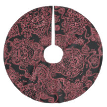 Camiseiros Da Árvore Do Crânio Vermelho E Negro