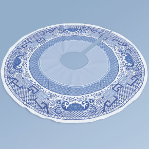 Saia Para Árvore De Natal De Poliéster Camiseta Clássica Azul