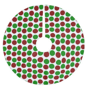 Saia Para Árvore De Natal De Poliéster Camiseta vermelha e verde moderna