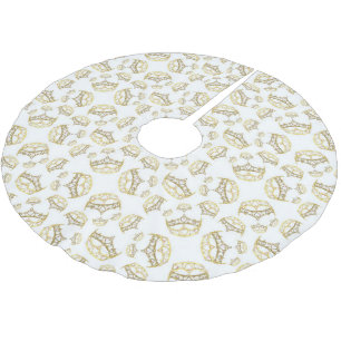 Saia Para Árvore De Natal De Poliéster Camisola da rainha do coração da tiara