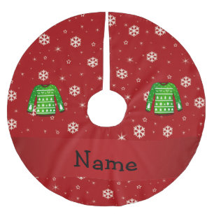 Saia Para Árvore De Natal De Poliéster Camisola feia verde conhecida feita sob encomenda