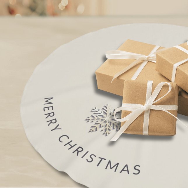 Saia Para Árvore De Natal De Poliéster Campanha leve Snowflake Tree Skirt (Criador carregado)