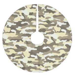 Saia Para Árvore De Natal De Poliéster Camuflagem do Deserto