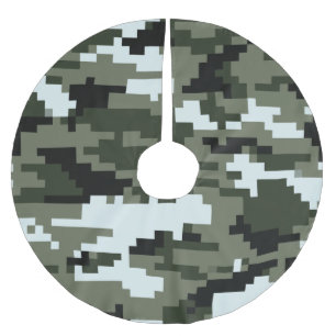 Saia Para Árvore De Natal De Poliéster Camuflagem urbana/Camo de 8 Digitas do pixel do