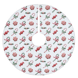 Saia Para Árvore De Natal De Poliéster Canais de hortelã-pimenta e doces