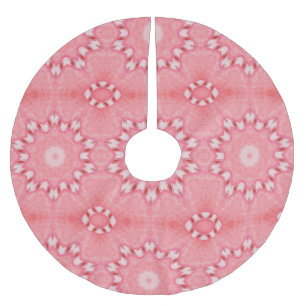 Saia Para Árvore De Natal De Poliéster Canas Vermelhas Caleidoscópio Árvore de Natal Saia