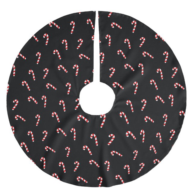 Saia Para Árvore De Natal De Poliéster Candy Cane (Frente)