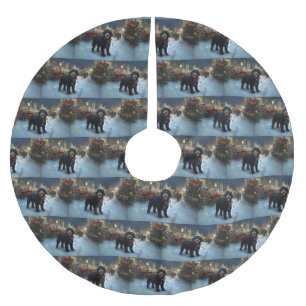 Saia Para Árvore De Natal De Poliéster Cão de Água - Natal - Estação Festiva Portuguesa