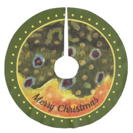 Saia Para Árvore De Natal De Poliéster Captura de Trutas Bonitas