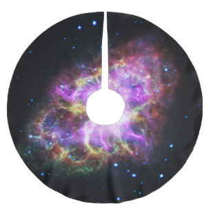 Saia Para Árvore De Natal De Poliéster Caranguejo Nebula Supernova Remanescente Composto 