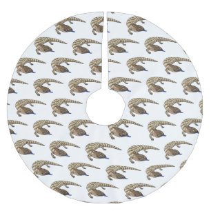 Saia Para Árvore De Natal De Poliéster Cartografia de répteis de lagarto azul