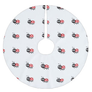 Saia Para Árvore De Natal De Poliéster Cartoon Bonito Ladybug