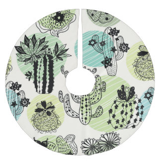 Saia Para Árvore De Natal De Poliéster Catos Bloqueadores: Charme Sem Costura Desenhado À