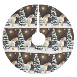 Saia Para Árvore De Natal De Poliéster Cavalo de saia da árvore de Natal Personalizável