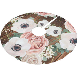 Saia Para Árvore De Natal De Poliéster Celeiro cor-de-rosa personalizado do jardim