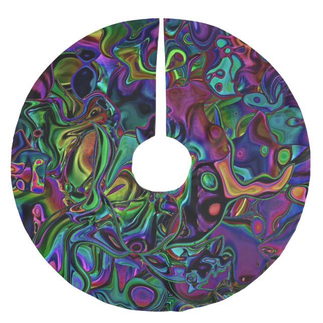 Saia Para Árvore De Natal De Poliéster Cérebro derretido (Frente)