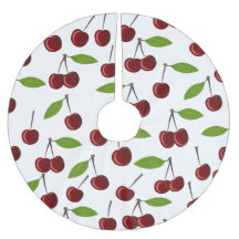 Cereja Vermelha, Padrão De Cerejas, Folhas, Fruta