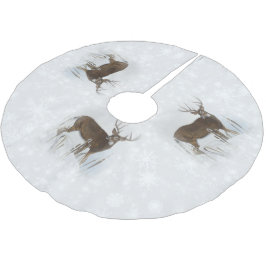 Saia Para Árvore De Natal De Poliéster Cervos de Whitetail