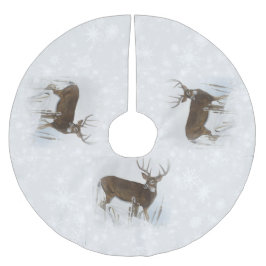 Saia Para Árvore De Natal De Poliéster Cervos de Whitetail
