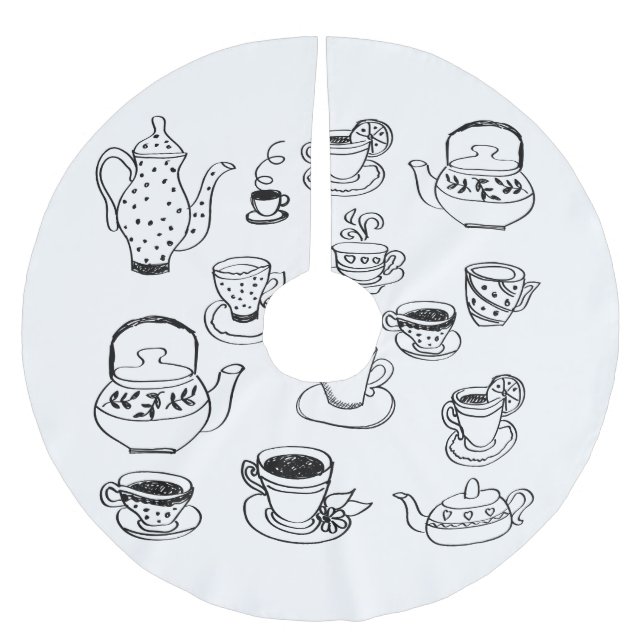 Saia Para Árvore De Natal De Poliéster Chá (Frente)