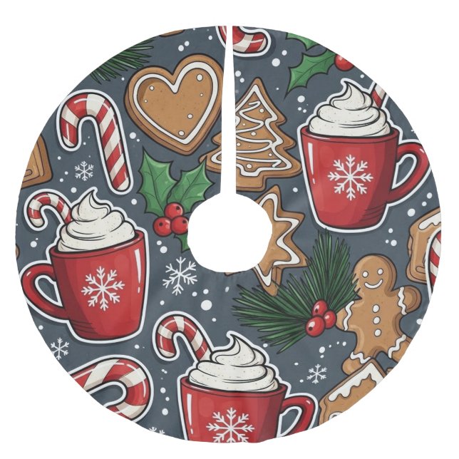 Saia Para Árvore De Natal De Poliéster Christmas (Frente)