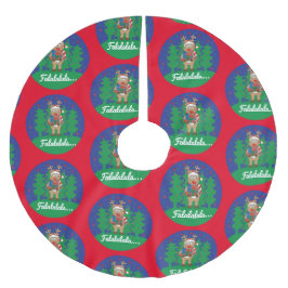 Saia Para Árvore De Natal De Poliéster Christmas Rudolph