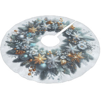 Saia Para Árvore De Natal De Poliéster Christmas Wreath Tree Skirt