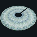 Saia Para Árvore De Natal De Poliéster Cinza Verde Azul Costeira Mandala Caleidoscópio<br><div class="desc">Eu chamo isso de design: Perdido no Mar</div>
