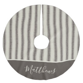 Saia Para Árvore De Natal De Poliéster Cinzas modernas de fazendeiros comendo o Natal