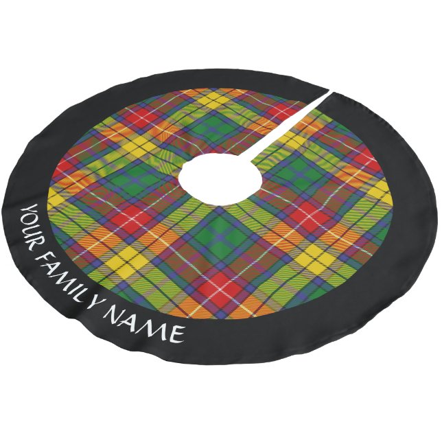Saia Para Árvore De Natal De Poliéster Clan Buchanan Tartan (Inclinado)