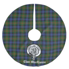 Saia Para Árvore De Natal De Poliéster Clan MacLaren Crest Crachá e Tartan personalizável